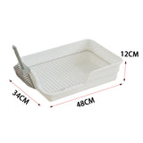 Maxbell Durable Stainless Steel Mesh Grids Pet Training Toilet Indoor Dog Potty Tray White Spacing 18mm