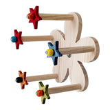 Maxbell Bird Parrot Perch Wheel Toy Smooth Surface Climbing Durable Cage Accessories