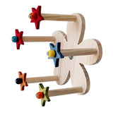 Maxbell Bird Parrot Perch Wheel Toy Smooth Surface Climbing Durable Cage Accessories