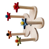 Maxbell Bird Parrot Perch Wheel Toy Smooth Surface Climbing Durable Cage Accessories