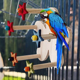 Maxbell Bird Parrot Perch Wheel Toy Smooth Surface Climbing Durable Cage Accessories