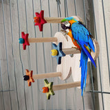 Maxbell Bird Parrot Perch Wheel Toy Smooth Surface Climbing Durable Cage Accessories
