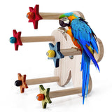 Maxbell Bird Parrot Perch Wheel Toy Smooth Surface Climbing Durable Cage Accessories