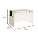 Maxbell Dog Cage Cover Rainproof Indoor Outdoor Protection Foldable Pet Kennel Cover 107cmx69cmx75cm