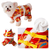 Maxbell Dog Chinese New Year Costume Dog Tang Costume for Cats Dogs Chinese New Year