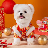 Maxbell Dog Chinese New Year Costume Dog Tang Costume for Cats Dogs Chinese New Year