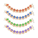 Maxbell Parrot Bridge Chewing Toy Wooden Ladder Bridge for Lovebirds Budgie Parakeet orange