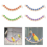 Maxbell Parrot Bridge Chewing Toy Wooden Ladder Bridge for Lovebirds Budgie Parakeet orange