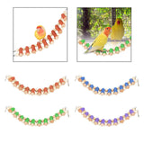 Maxbell Parrot Bridge Chewing Toy Wooden Ladder Bridge for Lovebirds Budgie Parakeet orange