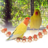 Maxbell Parrot Bridge Chewing Toy Wooden Ladder Bridge for Lovebirds Budgie Parakeet orange