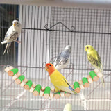 Maxbell Parrot Bridge Chewing Toy Wooden Ladder Bridge for Lovebirds Budgie Parakeet green