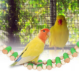 Maxbell Parrot Bridge Chewing Toy Wooden Ladder Bridge for Lovebirds Budgie Parakeet green