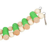 Maxbell Parrot Bridge Chewing Toy Wooden Ladder Bridge for Lovebirds Budgie Parakeet green