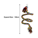 Maxbell Bird Rope Perch Bird Rope Parrot Climbing Rope for Budgies Lovebirds Conures 1.5m