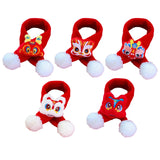 Maxbell Pet New Year Scarf Washable Dog Knitted Scarf for Kitten Puppy New Year Gift Nianshou
