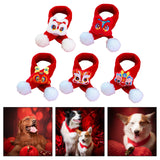 Maxbell Pet New Year Scarf Washable Dog Knitted Scarf for Kitten Puppy New Year Gift Nianshou