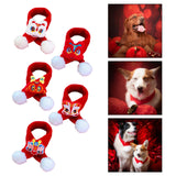 Maxbell Pet New Year Scarf Washable Dog Knitted Scarf for Kitten Puppy New Year Gift Nianshou