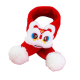Maxbell Pet New Year Scarf Washable Dog Knitted Scarf for Kitten Puppy New Year Gift Nianshou