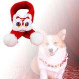Maxbell Pet New Year Scarf Washable Dog Knitted Scarf for Kitten Puppy New Year Gift Nianshou