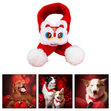 Maxbell Pet New Year Scarf Washable Dog Knitted Scarf for Kitten Puppy New Year Gift Nianshou