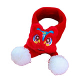 Maxbell Pet New Year Scarf Washable Dog Knitted Scarf for Kitten Puppy New Year Gift Red Nianshou