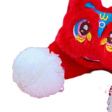 Maxbell Pet New Year Scarf Washable Dog Knitted Scarf for Kitten Puppy New Year Gift Red Nianshou