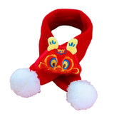 Maxbell Pet New Year Scarf Washable Dog Knitted Scarf for Kitten Puppy New Year Gift Dragon Lucky