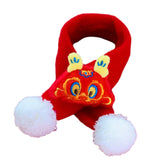 Maxbell Pet New Year Scarf Washable Dog Knitted Scarf for Kitten Puppy New Year Gift Dragon Lucky