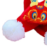 Maxbell Pet New Year Scarf Washable Dog Knitted Scarf for Kitten Puppy New Year Gift Dragon Lucky
