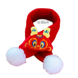 Maxbell Pet New Year Scarf Washable Dog Knitted Scarf for Kitten Puppy New Year Gift Dragon Lucky