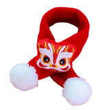 Maxbell Pet New Year Scarf Washable Dog Knitted Scarf for Kitten Puppy New Year Gift Lion