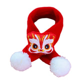 Maxbell Pet New Year Scarf Washable Dog Knitted Scarf for Kitten Puppy New Year Gift Lion