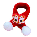 Maxbell Pet New Year Scarf Washable Dog Knitted Scarf for Kitten Puppy New Year Gift Lion