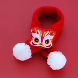 Maxbell Pet New Year Scarf Washable Dog Knitted Scarf for Kitten Puppy New Year Gift Lion