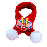 Maxbell Pet New Year Scarf Washable Dog Knitted Scarf for Kitten Puppy New Year Gift Dragon