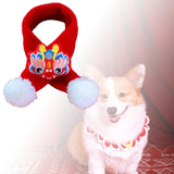 Maxbell Pet New Year Scarf Washable Dog Knitted Scarf for Kitten Puppy New Year Gift Dragon