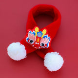 Maxbell Pet New Year Scarf Washable Dog Knitted Scarf for Kitten Puppy New Year Gift Dragon