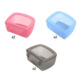 Maxbell 2 Pieces Crate Dog Bowls for Wire Cages or Crates for Pets Puppy Guinea Pigs Pink