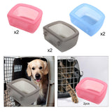 Maxbell 2 Pieces Crate Dog Bowls for Wire Cages or Crates for Pets Puppy Guinea Pigs Pink