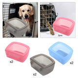 Maxbell 2 Pieces Crate Dog Bowls for Wire Cages or Crates for Pets Puppy Guinea Pigs Pink