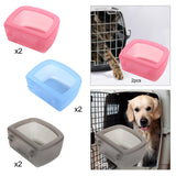 Maxbell 2 Pieces Crate Dog Bowls for Wire Cages or Crates for Pets Puppy Guinea Pigs Pink