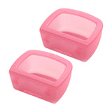 Maxbell 2 Pieces Crate Dog Bowls for Wire Cages or Crates for Pets Puppy Guinea Pigs Pink