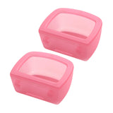 Maxbell 2 Pieces Crate Dog Bowls for Wire Cages or Crates for Pets Puppy Guinea Pigs Pink