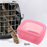 Maxbell 2 Pieces Crate Dog Bowls for Wire Cages or Crates for Pets Puppy Guinea Pigs Pink