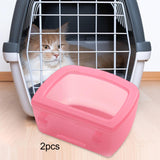 Maxbell 2 Pieces Crate Dog Bowls for Wire Cages or Crates for Pets Puppy Guinea Pigs Pink