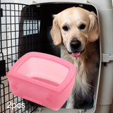 Maxbell 2 Pieces Crate Dog Bowls for Wire Cages or Crates for Pets Puppy Guinea Pigs Pink