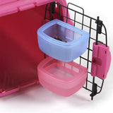 Maxbell 2 Pieces Crate Dog Bowls for Wire Cages or Crates for Pets Puppy Guinea Pigs Blue