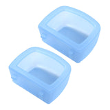 Maxbell 2 Pieces Crate Dog Bowls for Wire Cages or Crates for Pets Puppy Guinea Pigs Blue