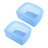Maxbell 2 Pieces Crate Dog Bowls for Wire Cages or Crates for Pets Puppy Guinea Pigs Blue
