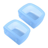 Maxbell 2 Pieces Crate Dog Bowls for Wire Cages or Crates for Pets Puppy Guinea Pigs Blue